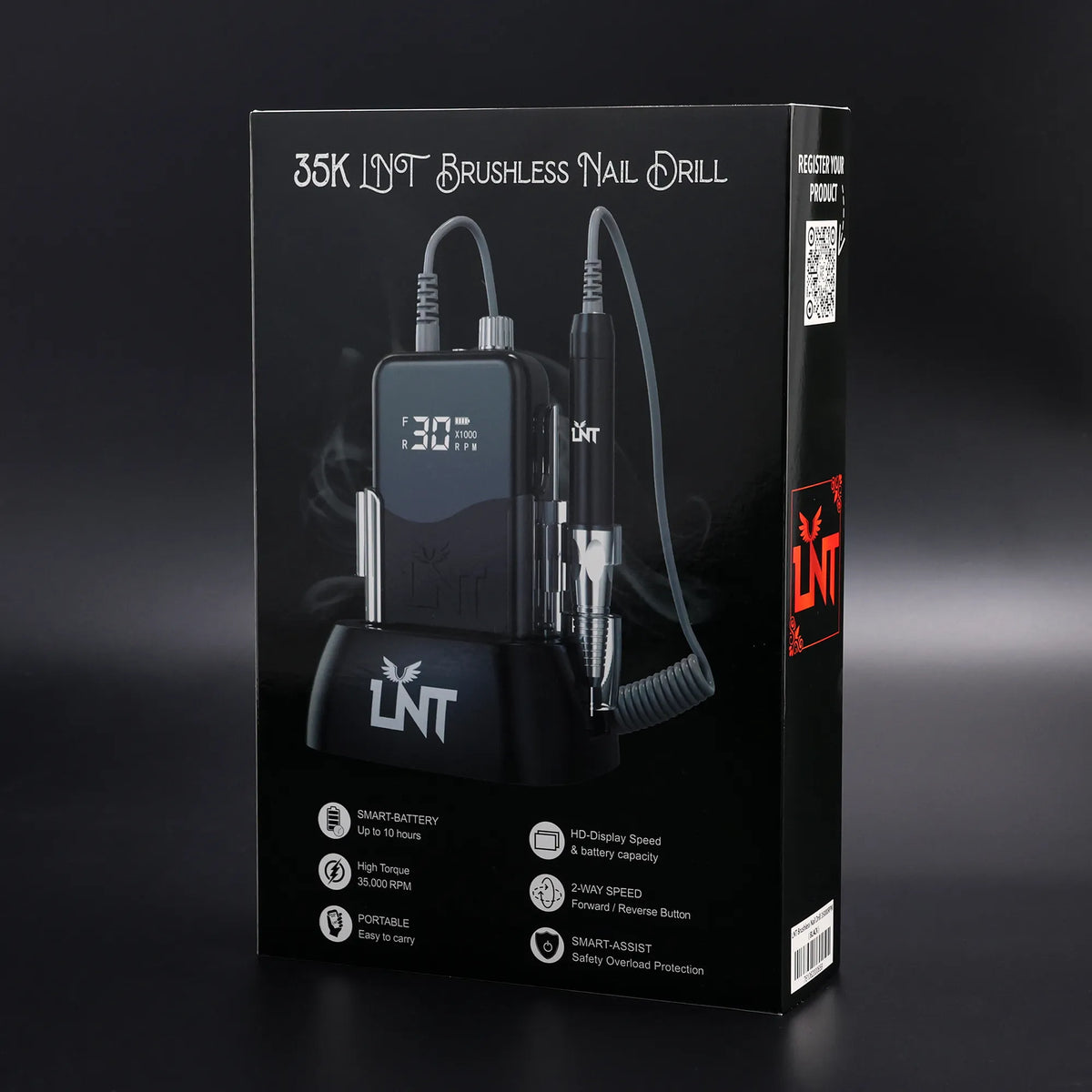LNT Brushless Nail Drill 35000RPM ( BLACK)