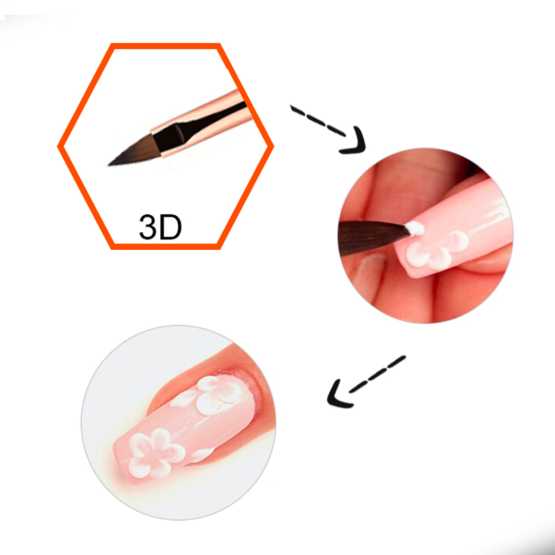 LNT- Double Head Art Brush ( Ombre – 3D )