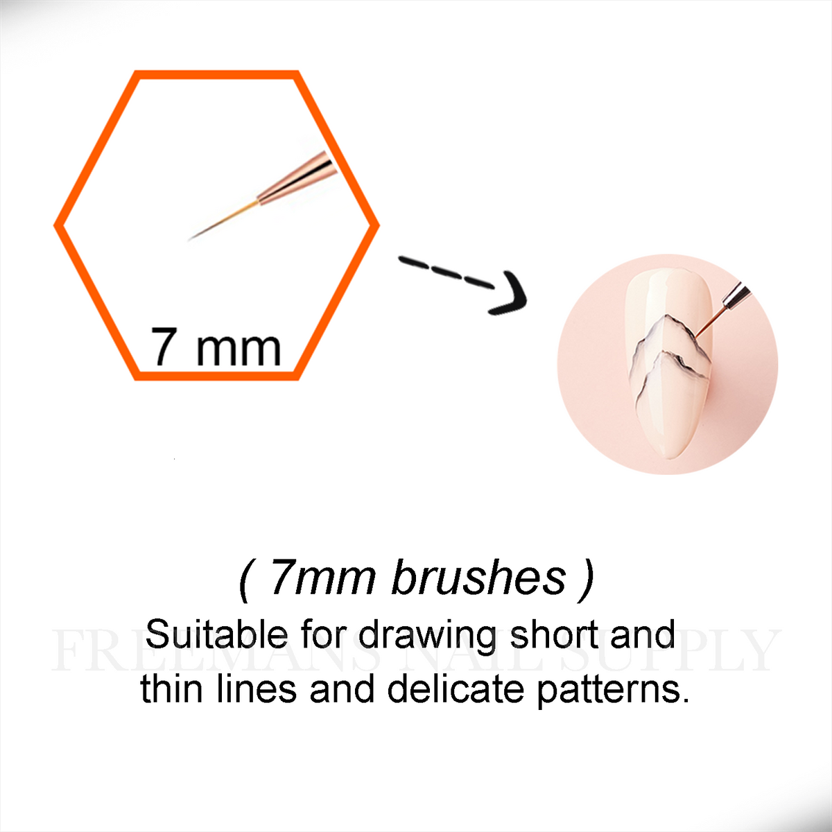 LNT- Double Head Nail Liner Brush ( 7-10 )