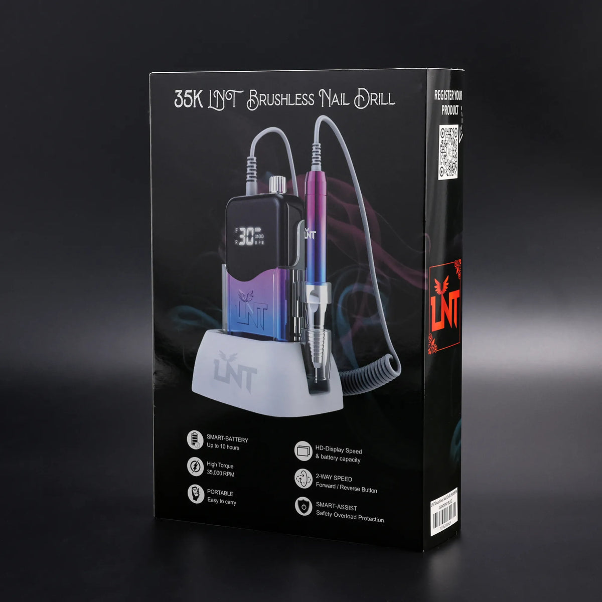 LNT Brushless Nail Drill 35000RPM ( Gradient Blue )