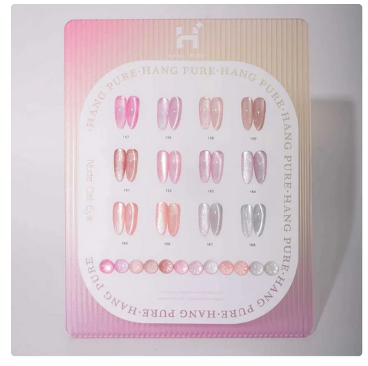 Hang Pure Nude Cat Eye Gel – 12 Colors | Free Magnet + Free Display