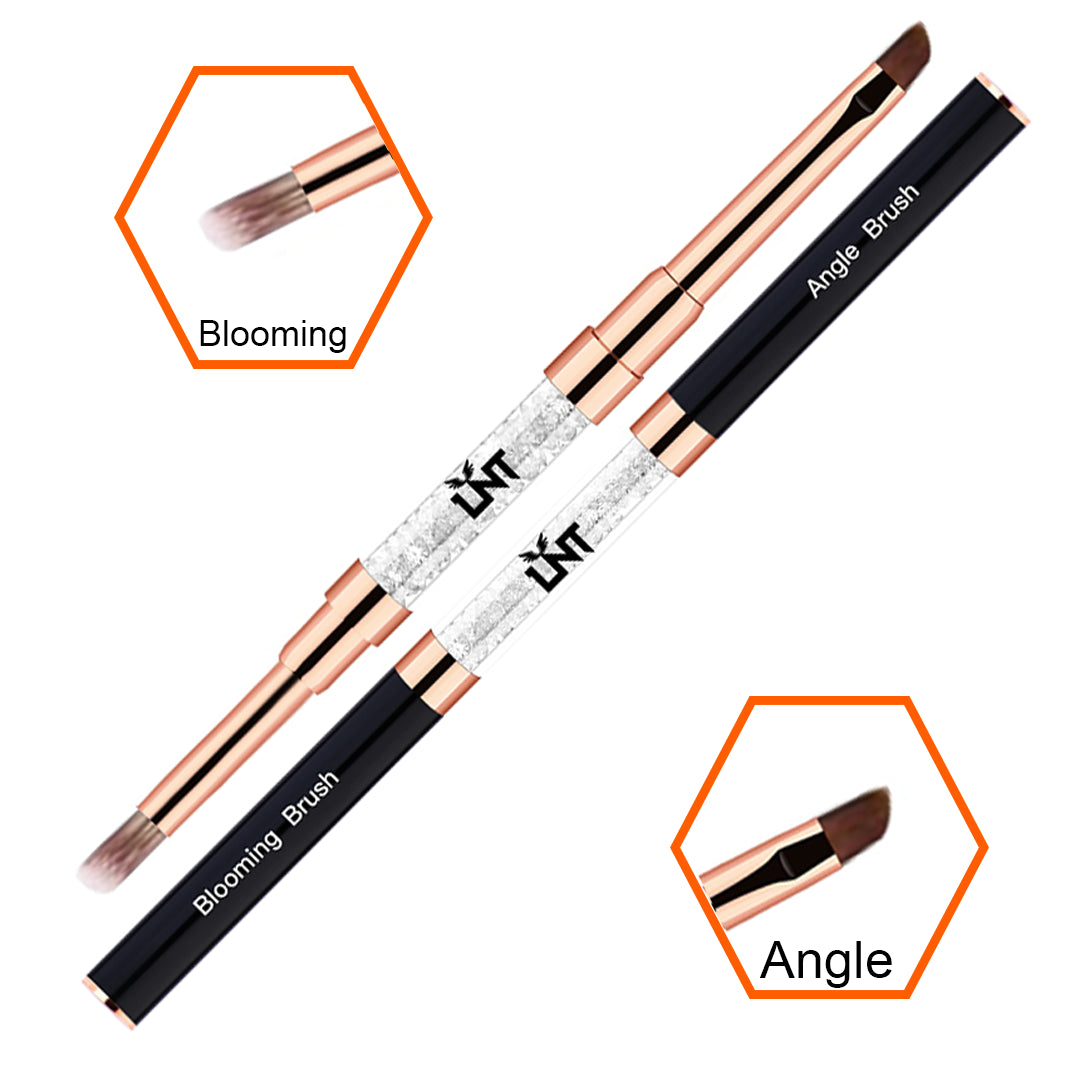 LNT- Double Head Nail Art Brush ( Blooming – Angle )